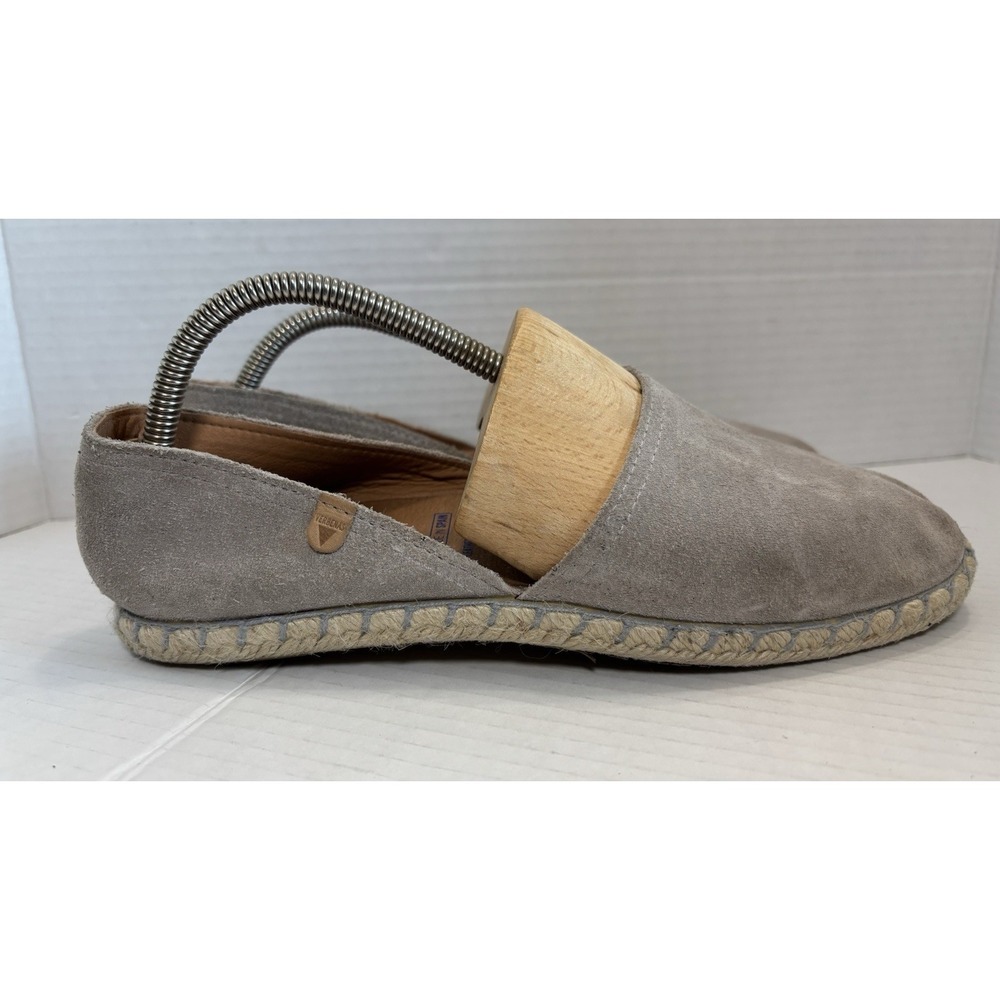 Verbenas Carmen Shoes Womens Size EU 40 Taupe Suede Espadrille Slip On Comfort